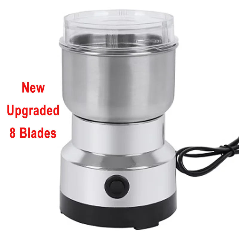 Electric Grinder Four Edged Blade Kitchen Cereal Nuts Beans Spices Grains Grinder Machine Multifunctional Home Coffee Grinder