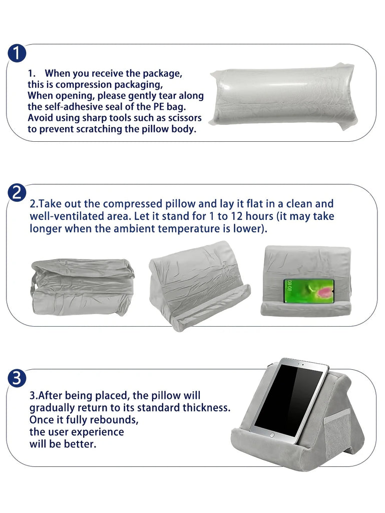 Multifunctional Tablet Support Sponge Pillow Stand for Reading Books, Tablet Desktop Support