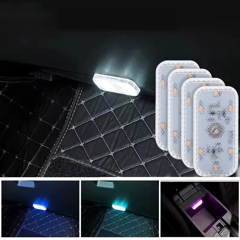 Interior LED car touch lights, wiring free modification, colorful reading lights, touch sensitive lights, bedroom night lights