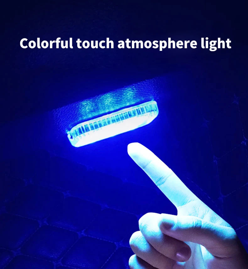 Interior LED car touch lights, wiring free modification, colorful reading lights, touch sensitive lights, bedroom night lights