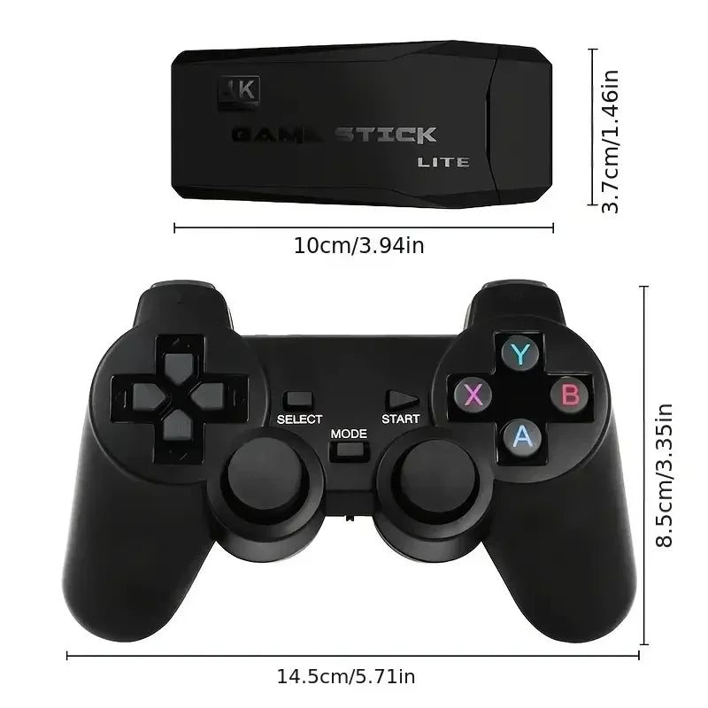 Video Game Console 2.4G Double Wireless Controller 4K HDMI for PS1/SFC/NES TV & PC 20000 Games 64GB Retro Children's Christmas