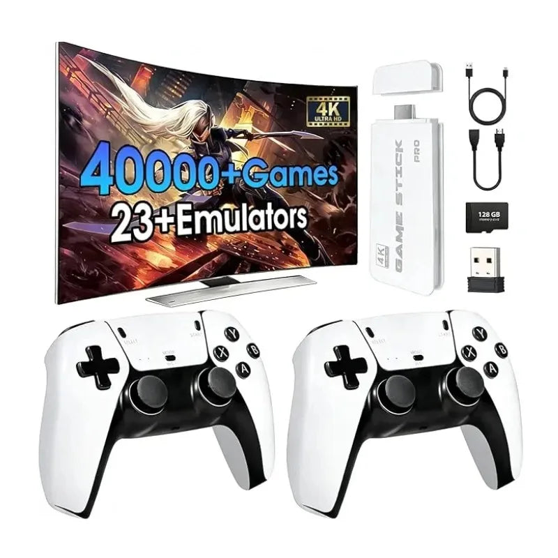 2026 New Retro Gaming Console with 23 Emulators & 20,000+ Built-in Games 4K HDMI 2.4G with Dual Wireless Controllers