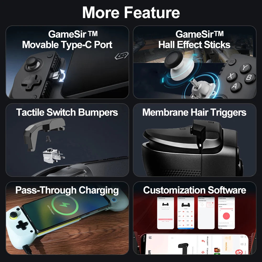 GameSir X5 Lite Mobile Gaming Controller Phone Gamepads for iPhone 17 16 15 Series IOS iPad Mini Y700 Android Tablet Controle