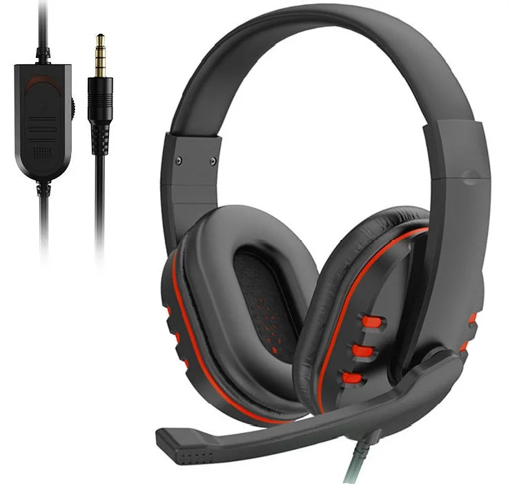 Headphones 3.5mm Wired Gaming Headset Earphones Music For PS4 Play Station 4 Game PC Chat Computer With Microphone