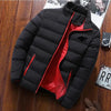 2024 New Cotton Clothing Winter Men's High Quality Casual Fashion Lightweight Warm Business Stand up Collar Warm Coat