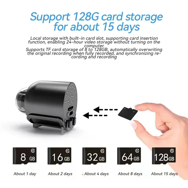 Lenovo Wireless Camera 4K Surveillance Security Video Cam Night Vision Motion Detect Camcorder Mini Cam Monitor Smart Home