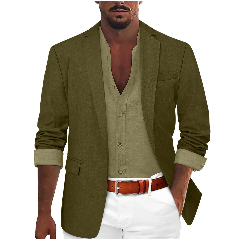 2026 Fashion Men's Clothing Business Casual Blazer Coats Classic Single Button Slim Fit Suit Jackets Elegant Gentleman Suit Tops