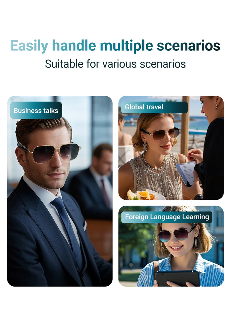 Smart glasses, translation earphones, stylish sunglasses, open-back earphones, earphones that can make phone calls