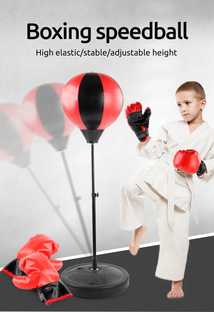 Children's Boxing Games Child Kids Sport Set with Glove Punching Speedball Toys for Children Outdoor Boxing Set Birthday Gifts