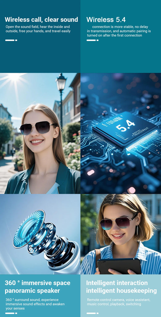 Smart glasses, translation earphones, stylish sunglasses, open-back earphones, earphones that can make phone calls