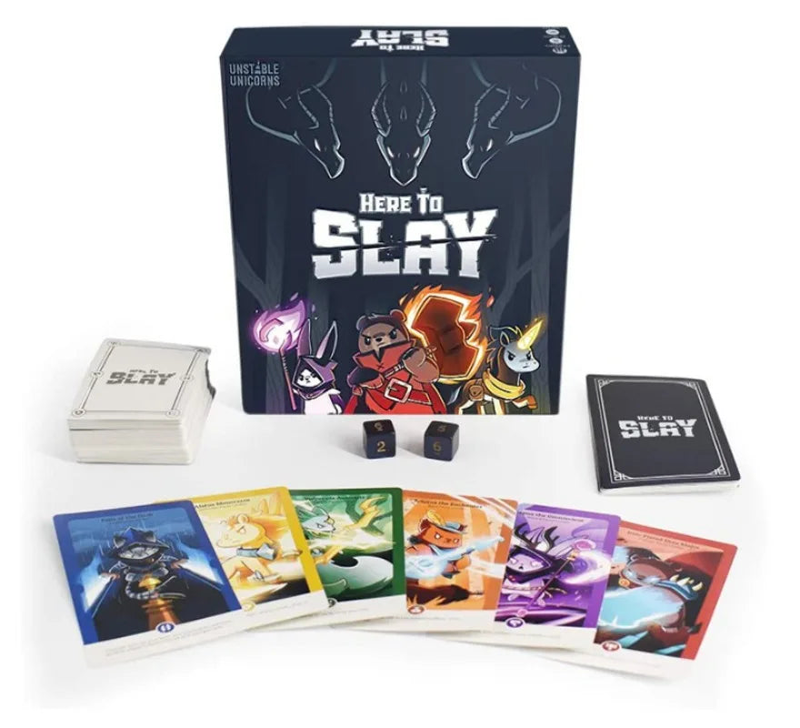 Unstable Games Slay Sleigh Fighting Strategy Game Collection Vs. English Card Here to Sleigh Card Games