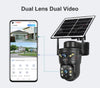 LS VISION 4G /WIFI Outdoor Solar Camera 8MP Dual Lens PIR Sim Card Built in Night Vision Waterproof Security Camera Battery CCTV