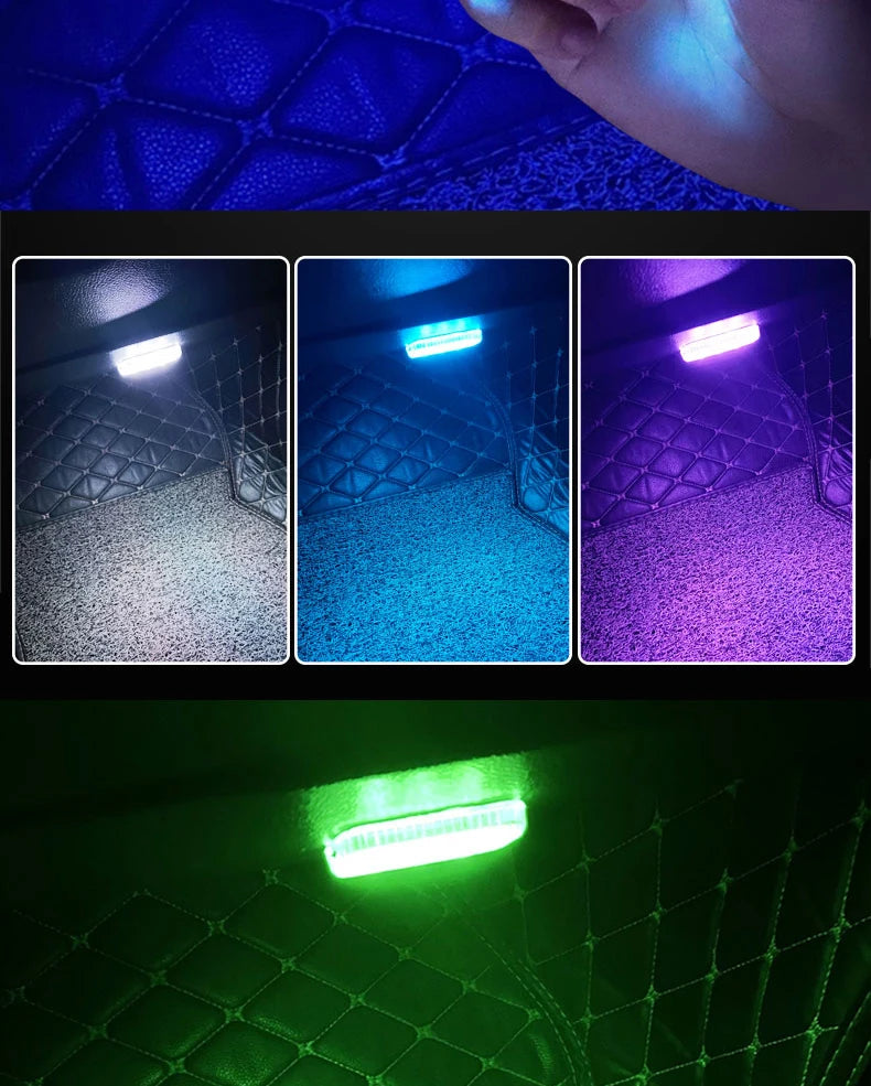 Interior LED car touch lights, wiring free modification, colorful reading lights, touch sensitive lights, bedroom night lights