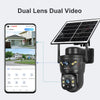 LS VISION 4G /WIFI Outdoor Solar Camera 8MP Dual Lens PIR Sim Card Built in Night Vision Waterproof Security Camera Battery CCTV