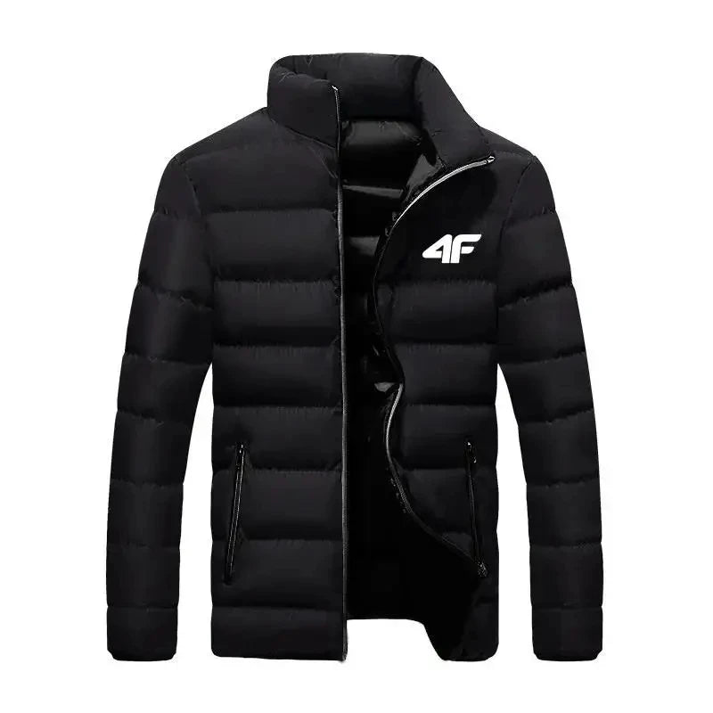 2024 New Cotton Clothing Winter Men's High Quality Casual Fashion Lightweight Warm Business Stand up Collar Warm Coat