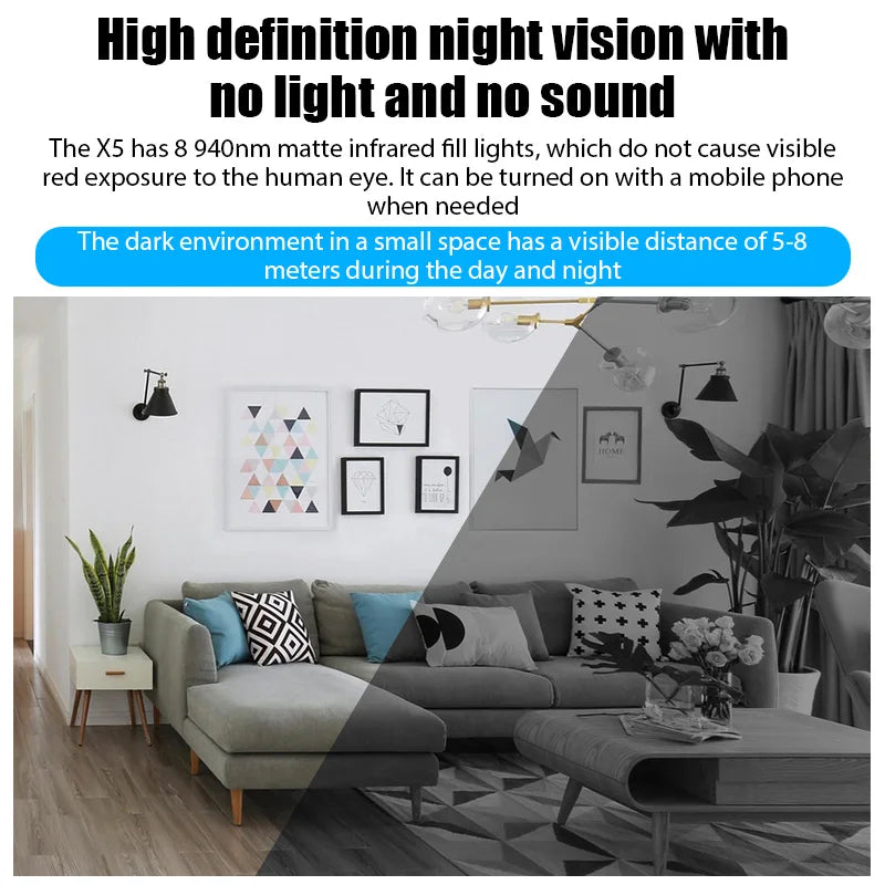 Mini Camera 1080P Clear Night Vision Lightweight Portable Premium Cams Motion Detection Wireless Surveillance Protection Camera