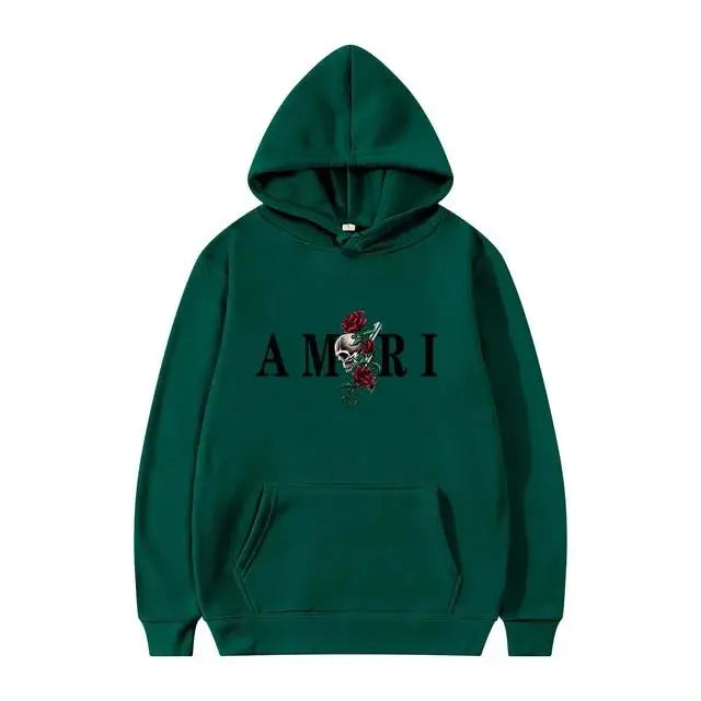 2026Men's and women's fashionable clothing trends with printed sportswear Harajuku casual pullover Long-sleeved hooded