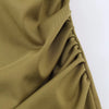 European and American style women's clothing new fashion temperament slim fit solid color not low collar dress