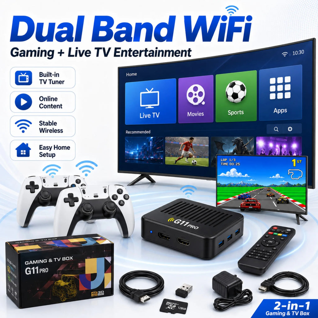 Video Game Box Console Dual System TV Console G11 Pro  64G/128G 4K Output Built-in 60,000 Games for Android 9.0 Simulator