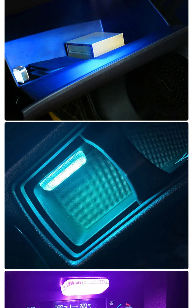 Interior LED car touch lights, wiring free modification, colorful reading lights, touch sensitive lights, bedroom night lights