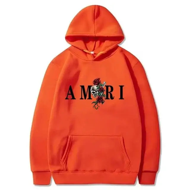 2026Men's and women's fashionable clothing trends with printed sportswear Harajuku casual pullover Long-sleeved hooded