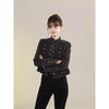 Women's Clothing Short Coat New Jeans Jacket Retro Button Design Slim Stand-up Collar Long Sleeves Denim Top Jacket Short Coat