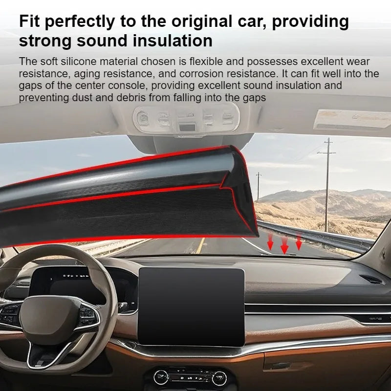 Interior 1.5M Car WindShield Decor Car LED Atmosphere Light USB Plug and Play Car LED Decorative Light with Remote Control APP