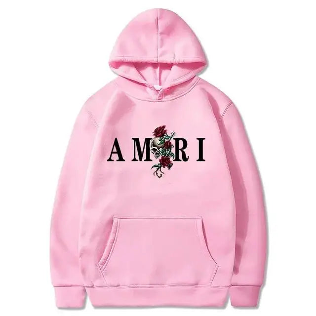 2026Men's and women's fashionable clothing trends with printed sportswear Harajuku casual pullover Long-sleeved hooded