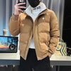 Winter New Fashion Stand Collar Long Sleeve Contrast Color Parkas Men's Clothing Korean Thicken Warm Pockets Zipper Youth Tops