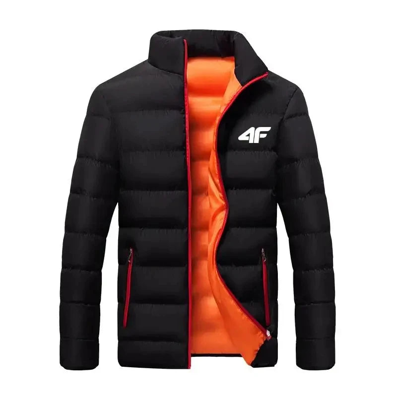 2024 New Cotton Clothing Winter Men's High Quality Casual Fashion Lightweight Warm Business Stand up Collar Warm Coat
