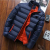 2024 New Cotton Clothing Winter Men's High Quality Casual Fashion Lightweight Warm Business Stand up Collar Warm Coat