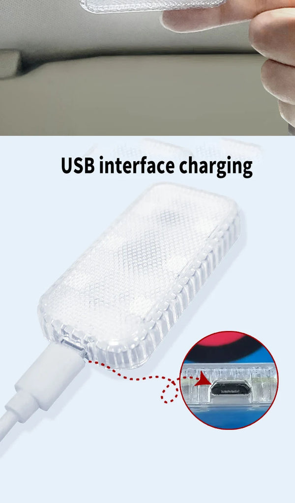 Interior LED car touch lights, wiring free modification, colorful reading lights, touch sensitive lights, bedroom night lights