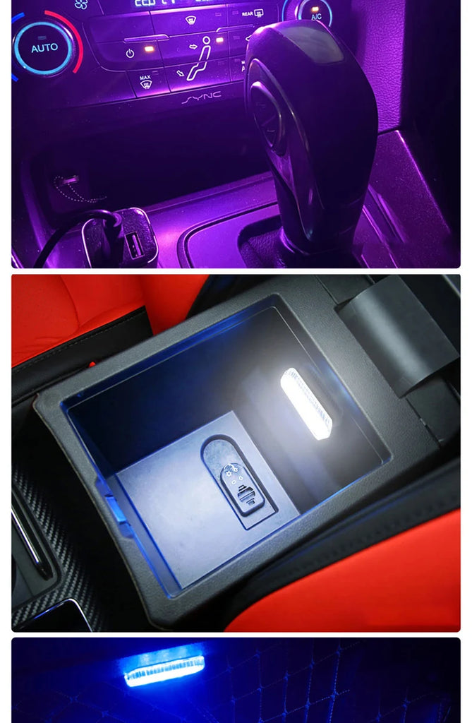Interior LED car touch lights, wiring free modification, colorful reading lights, touch sensitive lights, bedroom night lights