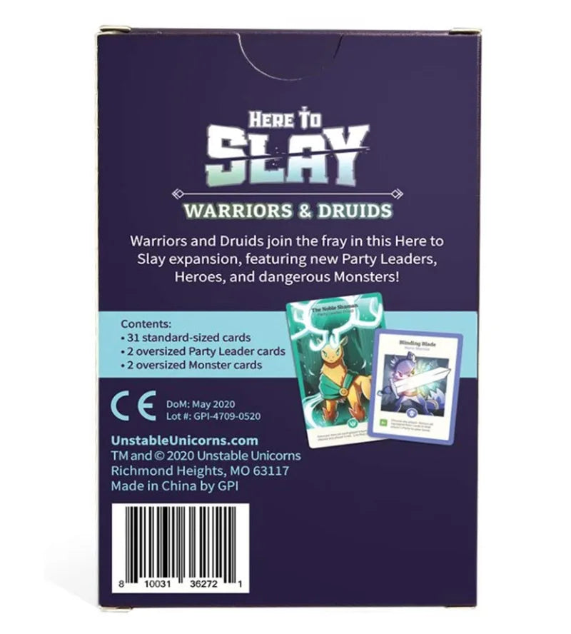Unstable Games Slay Sleigh Fighting Strategy Game Collection Vs. English Card Here to Sleigh Card Games