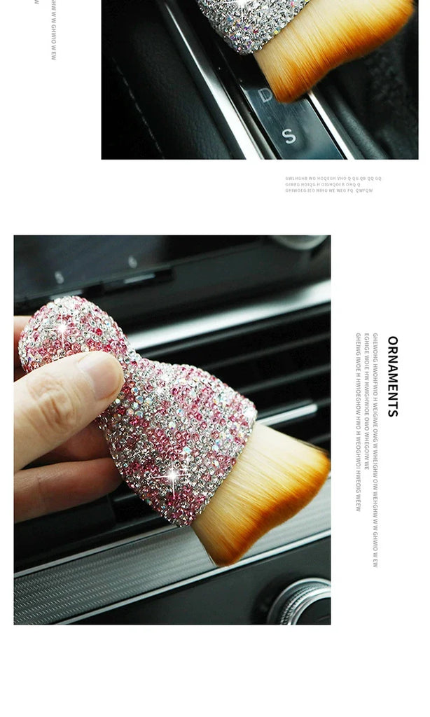Car Interior Cleaning Brush Auto Detail Brush Bling Soft Bristles Multifunctional Auto Interior Detailing Brush Leather Computer