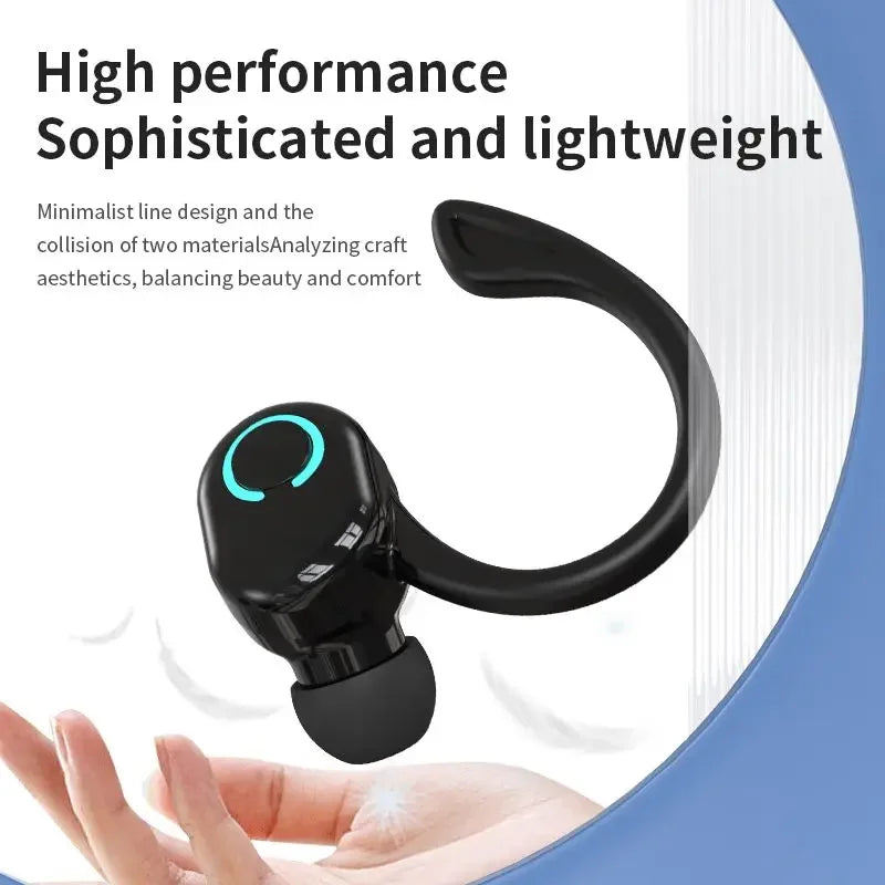 Bluetooth 5.2 Business Wireless Headphone Ear-Hook Mini HIFI Bass Noise Cancelling Earphone With Mic Earbud Sport Game Headset