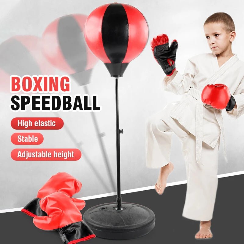 Children's Boxing Games Child Kids Sport Set with Glove Punching Speedball Toys for Children Outdoor Boxing Set Birthday Gifts
