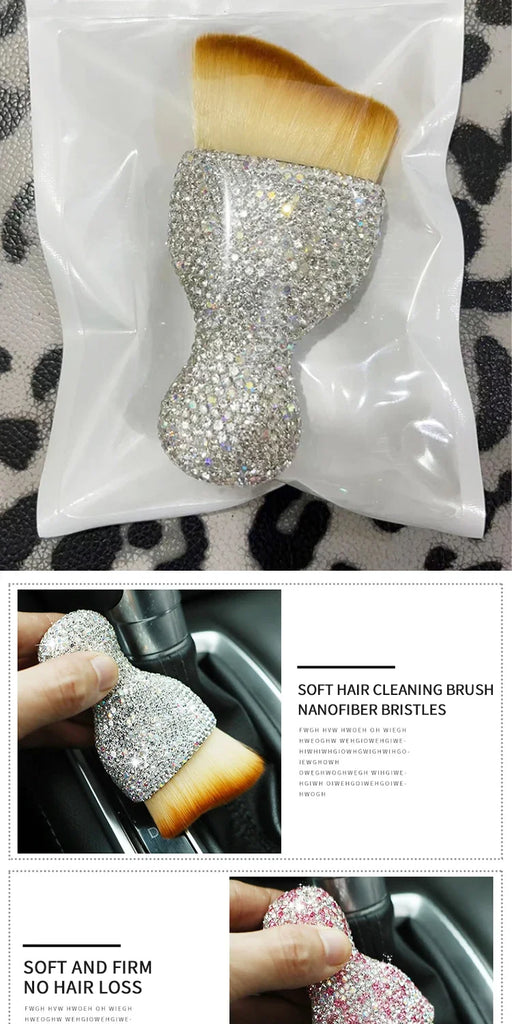 Car Interior Cleaning Brush Auto Detail Brush Bling Soft Bristles Multifunctional Auto Interior Detailing Brush Leather Computer
