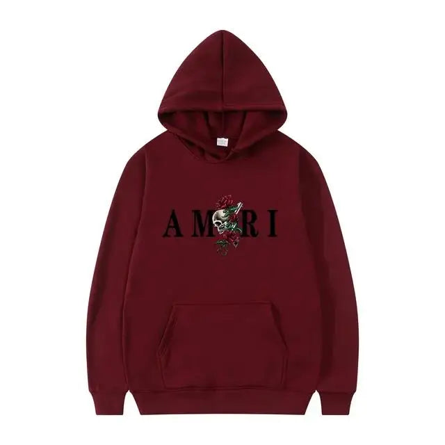 2026Men's and women's fashionable clothing trends with printed sportswear Harajuku casual pullover Long-sleeved hooded