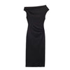European and American style women's clothing new fashion temperament slim fit solid color not low collar dress