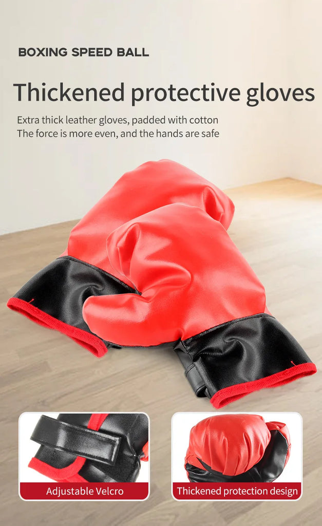 Children's Boxing Games Child Kids Sport Set with Glove Punching Speedball Toys for Children Outdoor Boxing Set Birthday Gifts