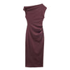 European and American style women's clothing new fashion temperament slim fit solid color not low collar dress