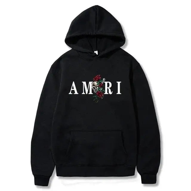 2026Men's and women's fashionable clothing trends with printed sportswear Harajuku casual pullover Long-sleeved hooded