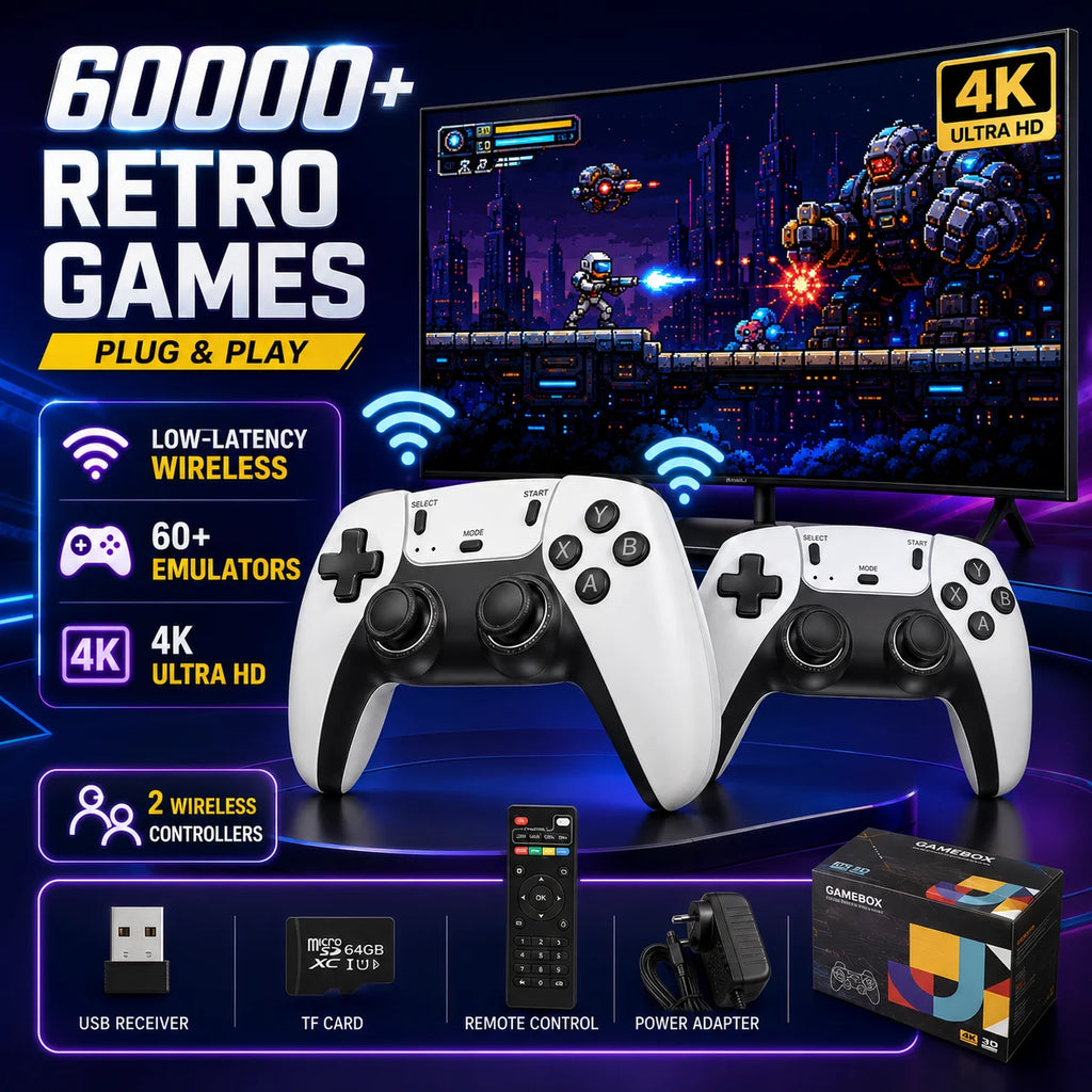 Video Game Box Console Dual System TV Console G11 Pro  64G/128G 4K Output Built-in 60,000 Games for Android 9.0 Simulator