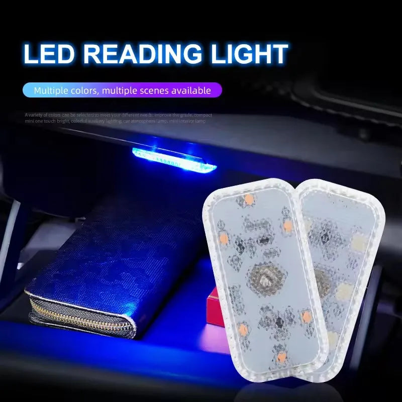 Interior LED car touch lights, wiring free modification, colorful reading lights, touch sensitive lights, bedroom night lights