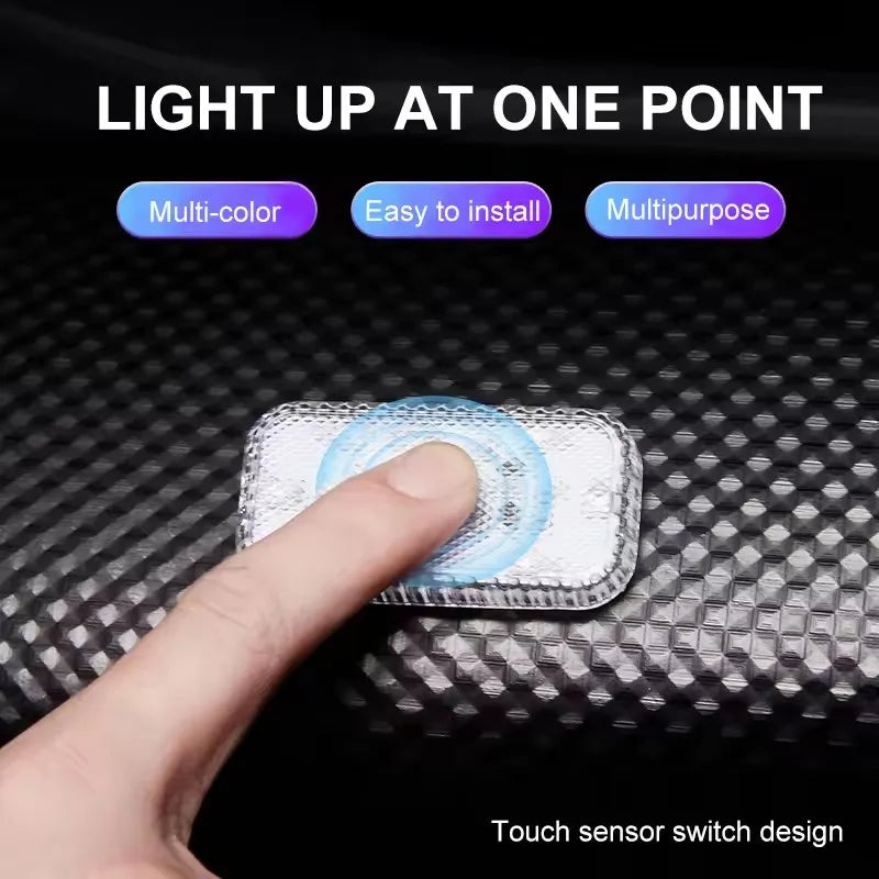 Interior LED car touch lights, wiring free modification, colorful reading lights, touch sensitive lights, bedroom night lights