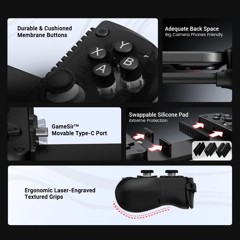 GameSir X5 Lite Mobile Gaming Controller Phone Gamepads for iPhone 17 16 15 Series IOS iPad Mini Y700 Android Tablet Controle