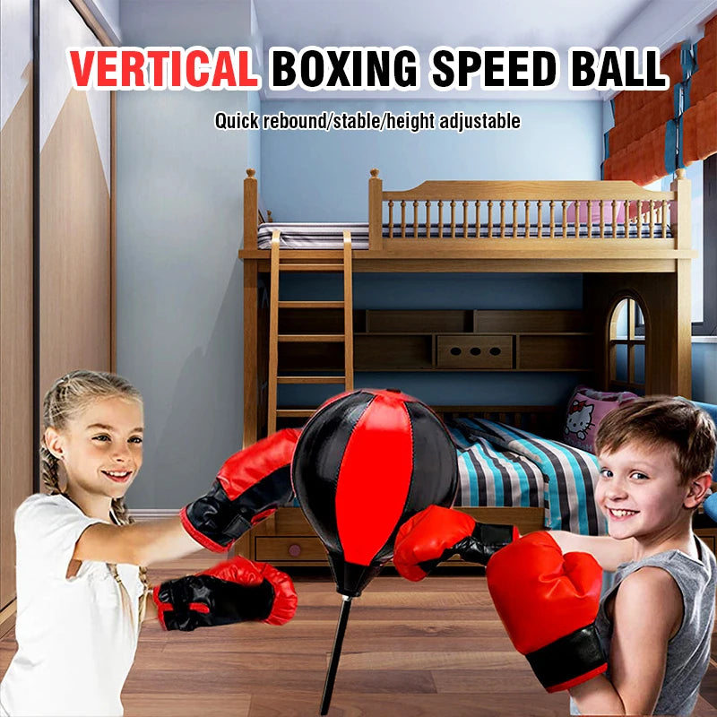 Children's Boxing Games Child Kids Sport Set with Glove Punching Speedball Toys for Children Outdoor Boxing Set Birthday Gifts