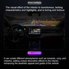 Interior 1.5M Car WindShield Decor Car LED Atmosphere Light USB Plug and Play Car LED Decorative Light with Remote Control APP
