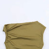 European and American style women's clothing new fashion temperament slim fit solid color not low collar dress